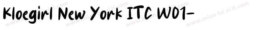 Kloegirl New York ITC W01字体转换